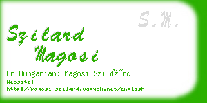 szilard magosi business card